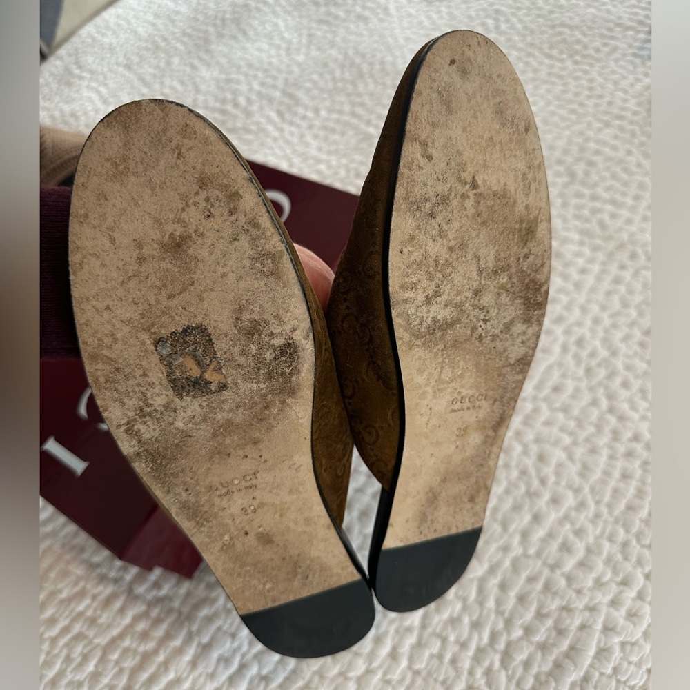 Gucci Annette Horsebit Suede Mule - Picture 3 of 6